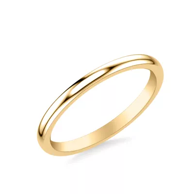 Jacie High Polished Wedding Band