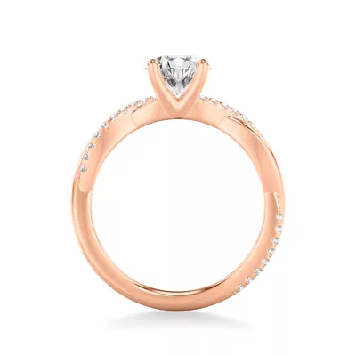 Sabine Crossover Pave Engagement Ring