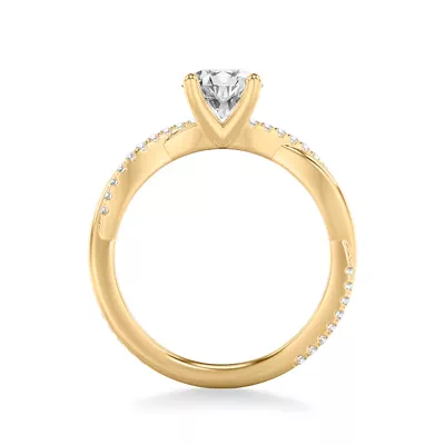 Sabine Crossover Pave Engagement Ring