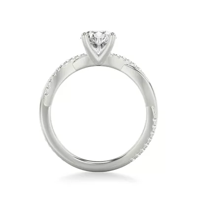 Sabine Crossover Pave Engagement Ring