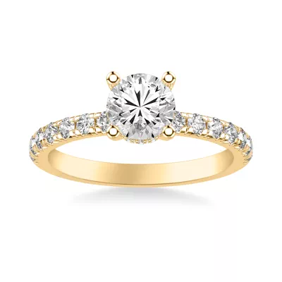 Alma Hidden Halo Pavé Engagement Ring