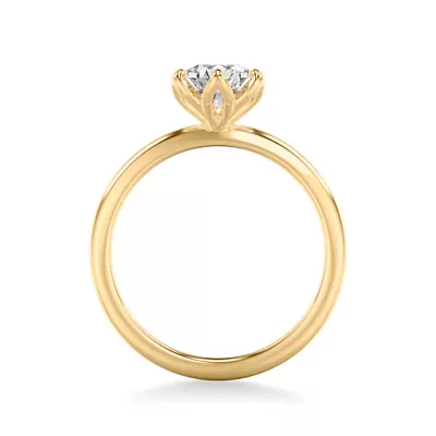 Blanche Six-Prong Petal Shaped Solitaire Engagement Ring