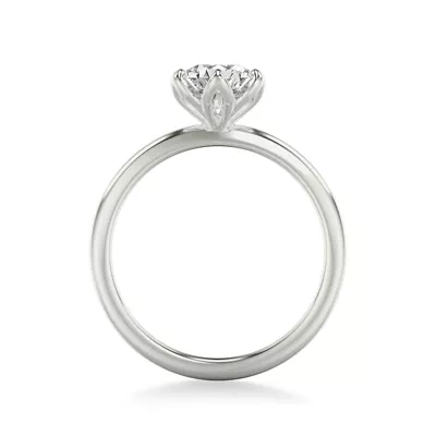 Blanche Six-Prong Petal Shaped Solitaire Engagement Ring