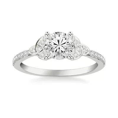 Shelley Trinity Pavé Engagement Ring