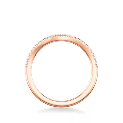 Siobhan Curved Pavé Band