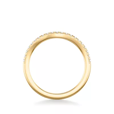 Siobhan Curved Pavé Band