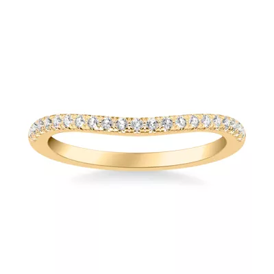 Siobhan Curved Pavé Band