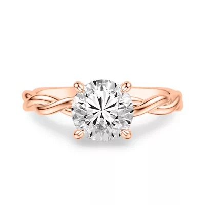 Whitely Twist Hidden Halo Lab Engagement Ring