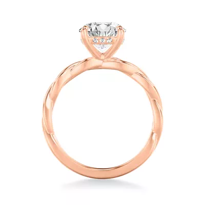 Whitely Twist Hidden Halo Lab Engagement Ring