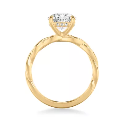 Whitely Twist Hidden Halo Lab Engagement Ring