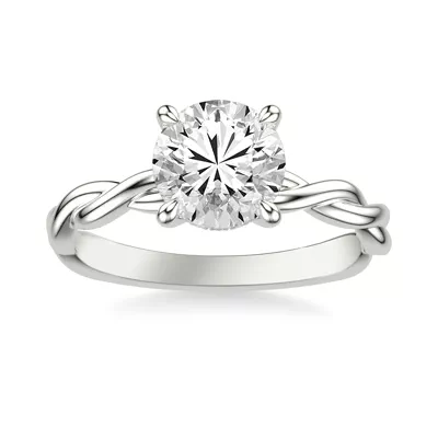 Whitely Twist Hidden Halo Lab Engagement Ring