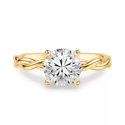 Whitely Twist Hidden Halo Lab Engagement Ring