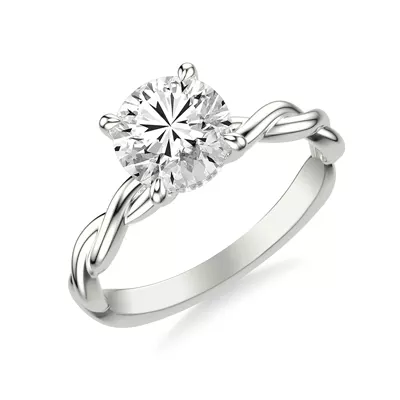 Whitely Twist Hidden Halo Lab Engagement Ring