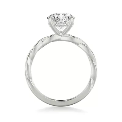 Whitely Twist Hidden Halo Lab Engagement Ring