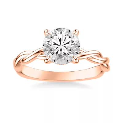 Whitely Twist Hidden Halo Engagement Ring