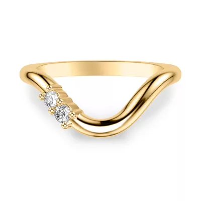 Curvelle Asymmetrical Lab Diamond Band