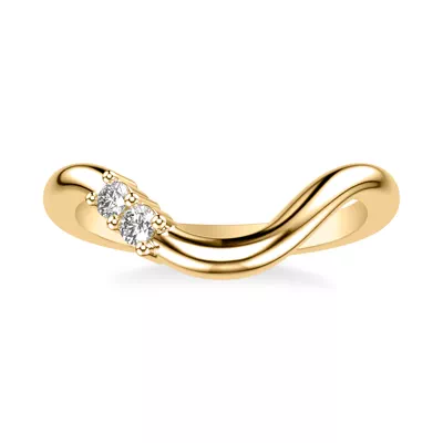 Curvelle Asymmetrical Lab Diamond Band