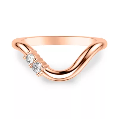 Curvelle Asymmetrical Diamond Band