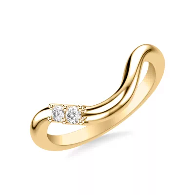 Curvelle Asymmetrical Diamond Band