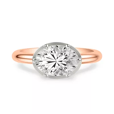 Domo East-West Bezel Solitaire Engagement Ring