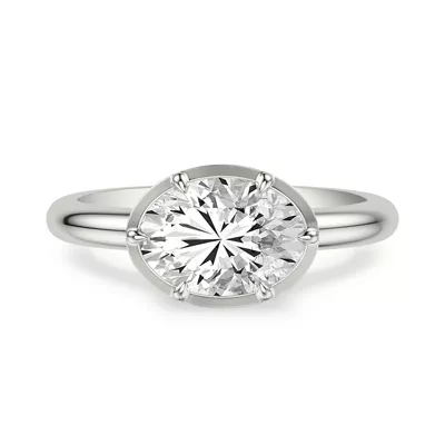 Domo East-West Bezel Solitaire Engagement Ring