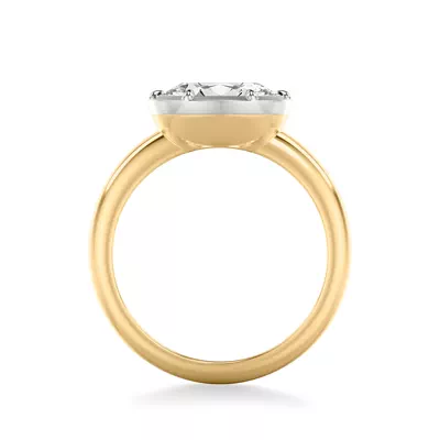 Domo East-West Bezel Solitaire Engagement Ring