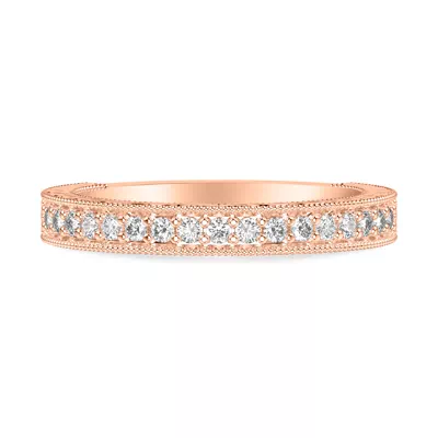 Kensie Grand Engraved Pavé Lab Diamond Band