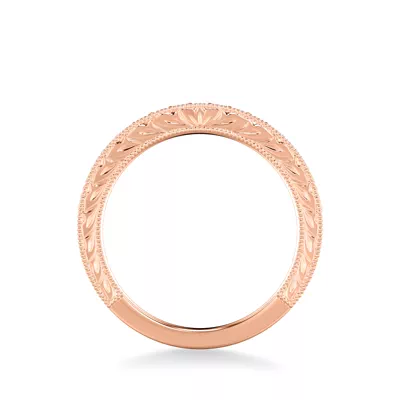 Kensie Grand Engraved Pavé Lab Diamond Band