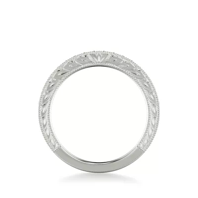 Kensie Grand Engraved Pavé Lab Diamond Band