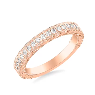 Kensie Grand Engraved Pavé Diamond Band