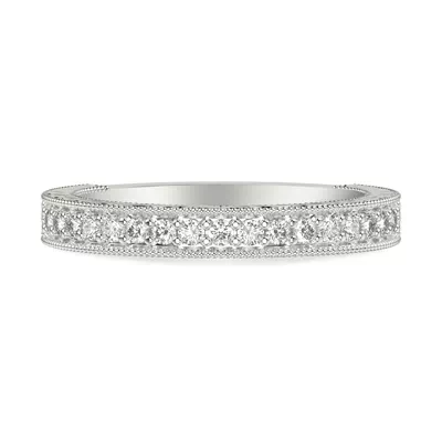 Kensie Grand Engraved Pavé Diamond Band