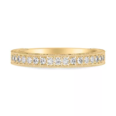 Kensie Grand Engraved Pavé Diamond Band
