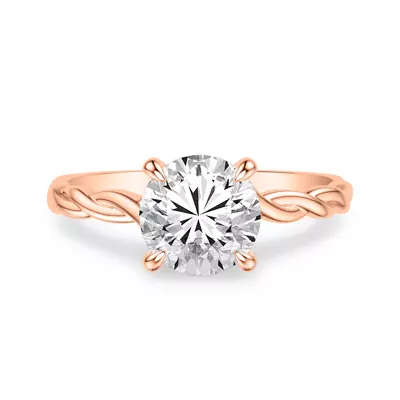 Kayleigh Twist Lab Diamond Hidden Halo Engagement Ring