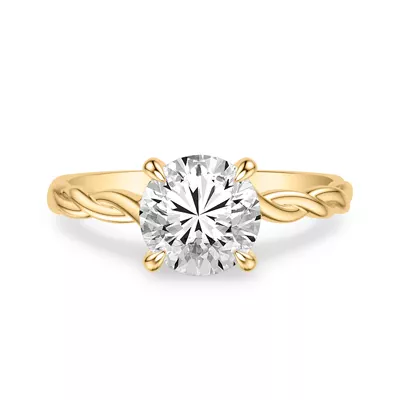 Kayleigh Twist Lab Diamond Hidden Halo Engagement Ring