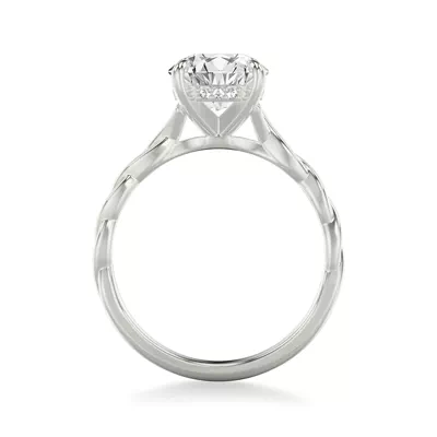 Kayleigh Twist Lab Diamond Hidden Halo Engagement Ring