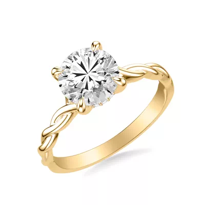 Kayleigh Twist Lab Diamond Hidden Halo Engagement Ring