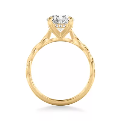 Kayleigh Twist Lab Diamond Hidden Halo Engagement Ring