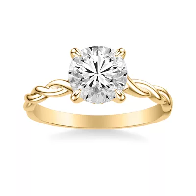 Kayleigh Twist Lab Diamond Hidden Halo Engagement Ring