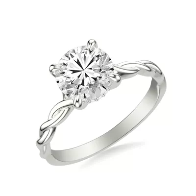 Kayleigh Twist Lab Diamond Hidden Halo Engagement Ring