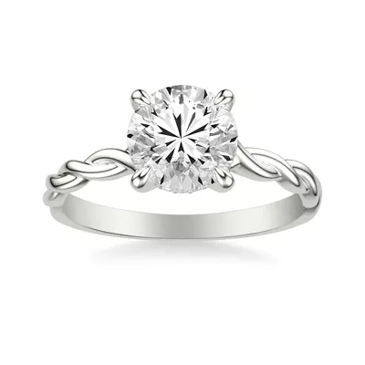 Kayleigh Twist Lab Diamond Hidden Halo Engagement Ring