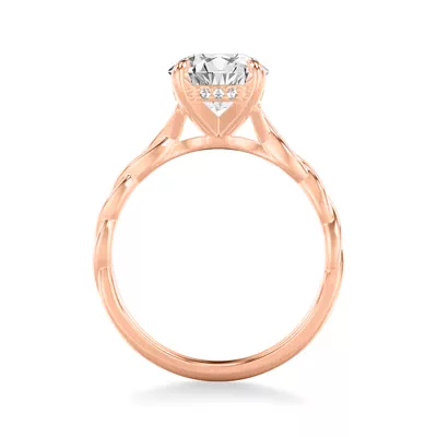 Kayleigh Twist Hidden Halo Engagement Ring