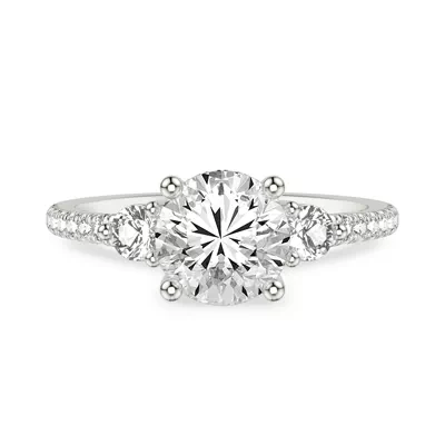 Brigitte Hidden Halo Pavé Lab Diamond Engagement Ring