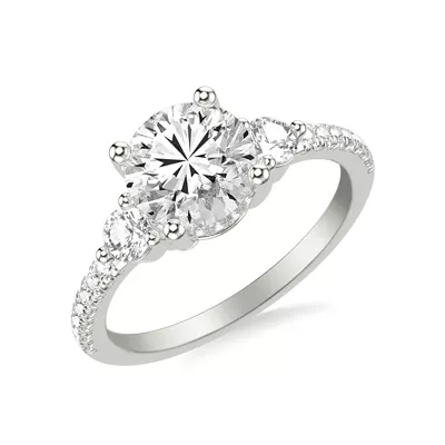 Brigitte Hidden Halo Pavé Lab Diamond Engagement Ring