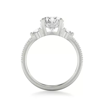 Brigitte Hidden Halo Pavé Lab Diamond Engagement Ring