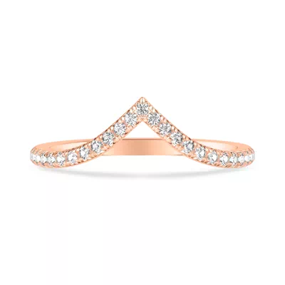 Brigitte Lab Diamond Pavé Chevron Band