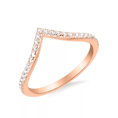 Brigitte Lab Diamond Pavé Chevron Band