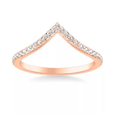 Brigitte Lab Diamond Pavé Chevron Band