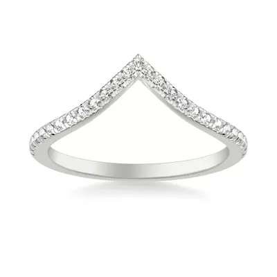 Brigitte Lab Diamond Pavé Chevron Band