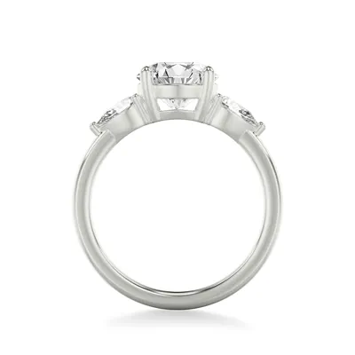 Julie Pear Three-Stone Lab Diamond Engagement Ring (.50 ct. tw.)