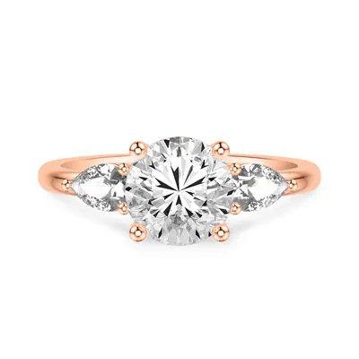 Julie Pear Three-Stone Diamond Engagement Ring (.50 ct. tw.)